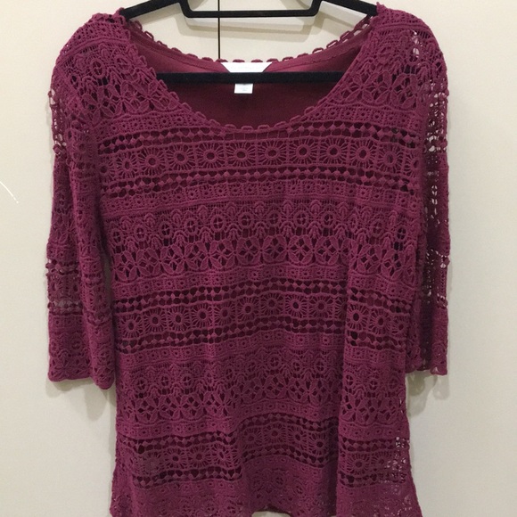 Christopher & Banks Tops - NWOT Size M  3/4 sleeve popover